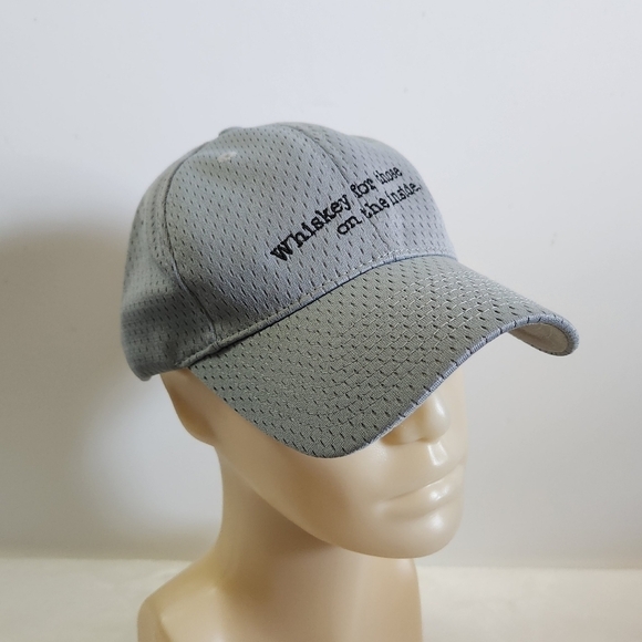 Port Authority Gray Black Whiskey For Those On The Inside Baseball Hat Cap - Picture 2 of 14